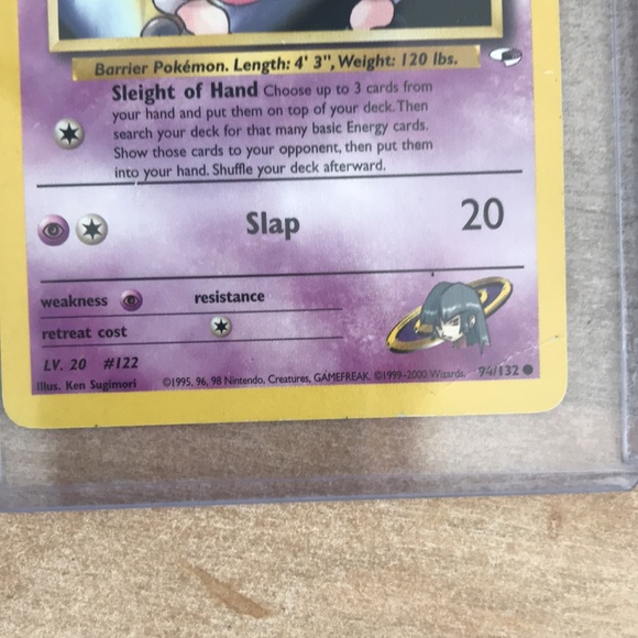3/$30 Sabrina’s Mr. Mime 1st edition Pokémon Card - Picture 2 of 3